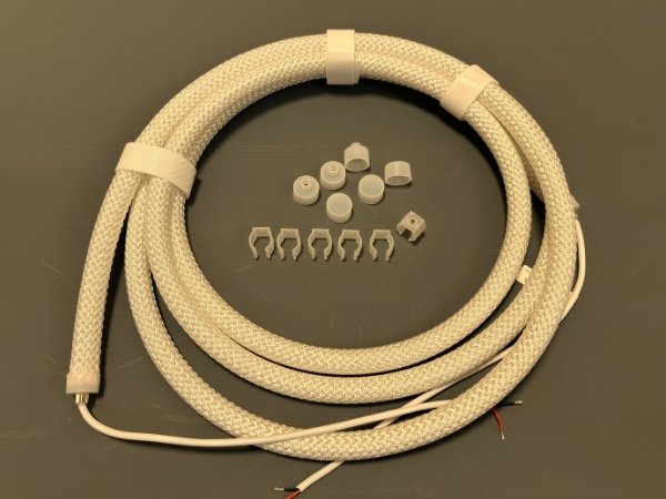 LED NEON KULATÝ Ø16mm / 24V / 19,2W / IP67 / 3000K / SET 3m / V PROVAZOVÉM VÝPLETU